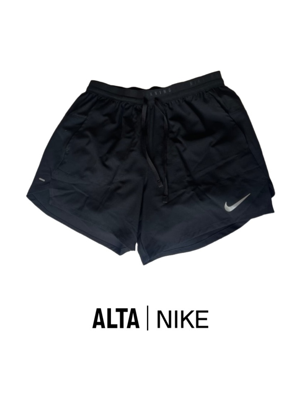 Nike Men’s Athletic Shorts Black with Silver Swoosh